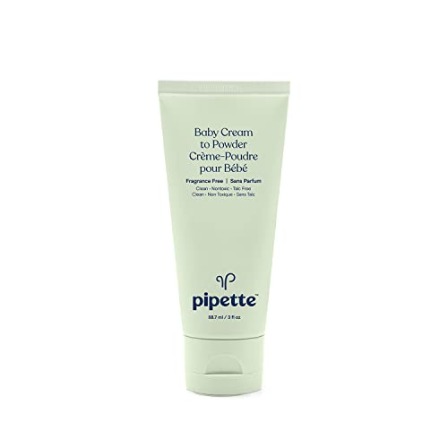 Pipette Baby Cream to Powder - Talc-Free, Moisturizing & Gentle for Sensitive Skin - 3 oz