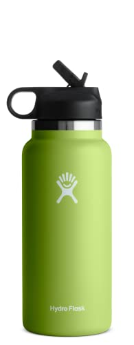 Reusable 32oz Water Bottle - Leakproof Straw Lid, Insulated Steel, Color Last Finish