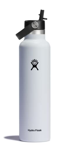 Hydro Flask Water Bottle - Keeps Drinks Cold for 24 Hours, Leakproof, 24 oz - Flex Straw Cap