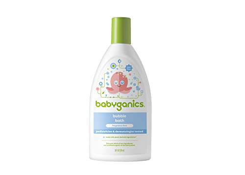 Babyganics Bubble Bath - Non-Allergenic, Tear-Free Cleansing, Plant-Derived Ingredients - 20 Fl Oz