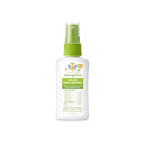 Babyganics Bug Repellent - Plant-Based Formula with Essential Oils, 2oz - Non-Toxic & Safe