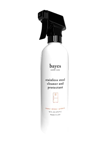 Bayes Stainless Steel Cleaner Spray - Non-Toxic, Streak-Free Shine, 16oz