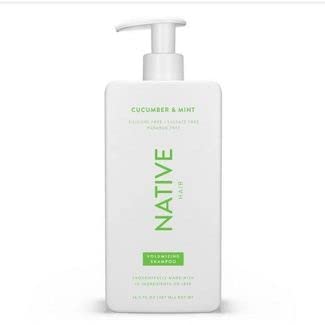 Native Vegan Cucumber & Mint Shampoo - Weightless Volume, Paraben & Silicone Free - 16.5 fl oz