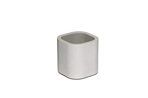 TIVIT Modern Concrete Planter - Minimalist Design, Hand-Poured in Denmark, Gray - 3.25"