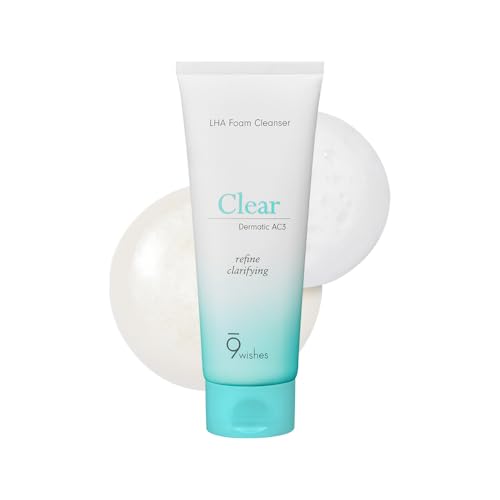 9 Wishes Dermatic Clear Foam Cleanser - Soothing Acne Wash with LHA & Pear Extract - 5.07 fl. oz