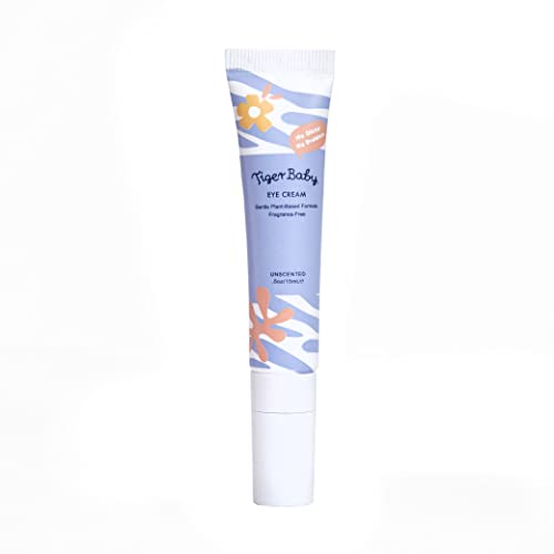 Tiger Baby Eye Cream - Reduces Puffiness & Dark Circles, Plant-Based Ingredients - 0.5oz