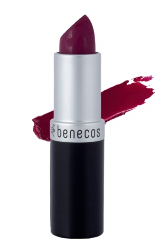 benecos Natural Matte Lipstick - Highly Pigmented, Organic Ingredients, Very Berry - 4g