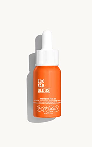 ECOFABULOUS Face Oil - Hydrate & Brighten Skin with Squalane, Vitamin C, Sweet Orange Oil - 30ml