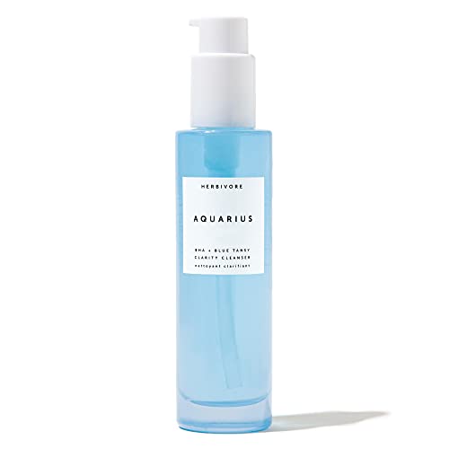 HERBIVORE Aquarius BHA + Blue Tansy Cleansing Gel - Deep Cleansing, Vegan, 3.3 oz