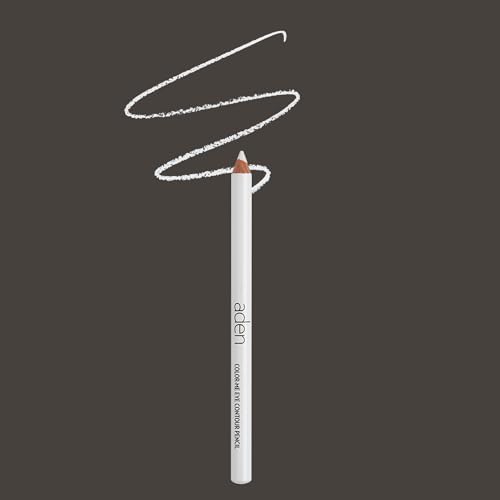 aden Eyeliner Pencil - Hypoallergenic, Waterproof, Highly Pigmented - 01 White