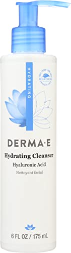 Derma E Face Wash & Cleanser - Hydrates & Soothes with Hyaluronic Acid, Papaya - 6oz