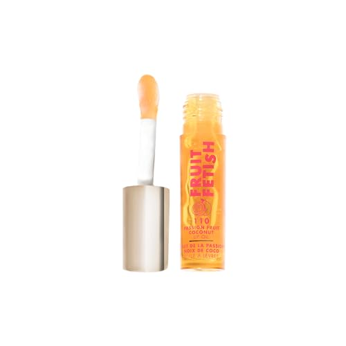 Milani Fruit Fetish Lip Oil - Hydrating Shine with Fruit Extracts, 100% Vegan - Passionfruit Coconut