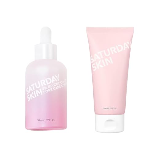 Saturday Skin Pore Serum - Refines Texture with 4% Glycolic Acid, Hydrating Natural Extracts - 1oz