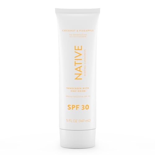 Native Sunscreen SPF 30 - Dermatologist-Tested, Lightweight & Smooth, Pineapple Coconut Scent - 5oz