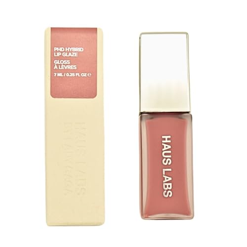 Haus Labs PhD Hybrid Lip Glaze - Hydrating Plumping Gloss with Vegan Collagen, Guava - 0.15oz