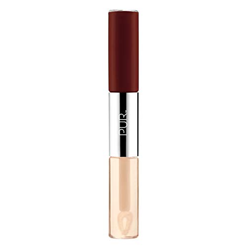 PÜR Beauty 4-in-1 Lip Duo - Long-lasting Matte Lip Stain & Nourishing Gloss, Vegan - 0.14oz