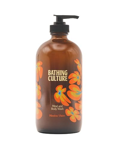 Bathing Culture Body Wash - Hydrating Organic Formula, Refillable Glass Bottle - 16 fl oz