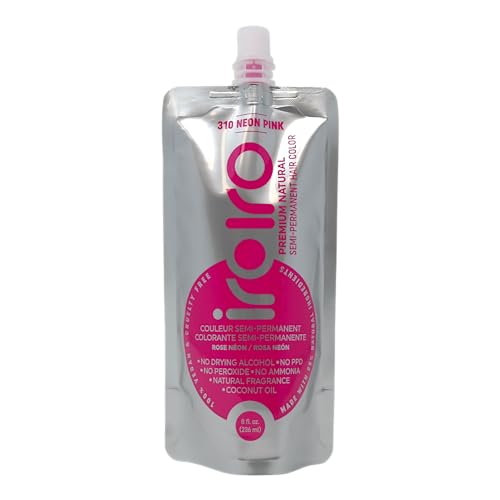 IROIRO Premium Natural Semi-Permanent Hair Color - Vibrant, Nourishing Formula, Yuzu-Cranberry - 8oz