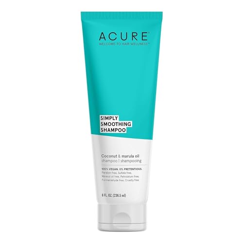 Acure Simply Smoothing Shampoo - Reduces Frizz, Boosts Shine, 100% Vegan - 8 Fl Oz