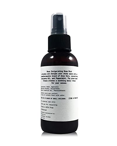 Muse Apothecary Study Ritual Room Mist - Invigorating Aroma, Natural Essential Oils - 4oz