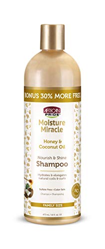 African Pride Moisture Miracle Shampoo - Nourishes & Shines Coils, Sulfate Free, 12oz