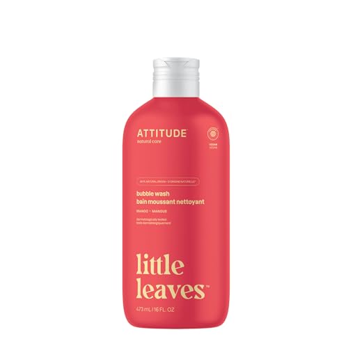 ATTITUDE Kids Shampoo & Body Wash - EWG Verified, Vegan, 97.8% Naturally Derived - Mango, 16 Fl Oz