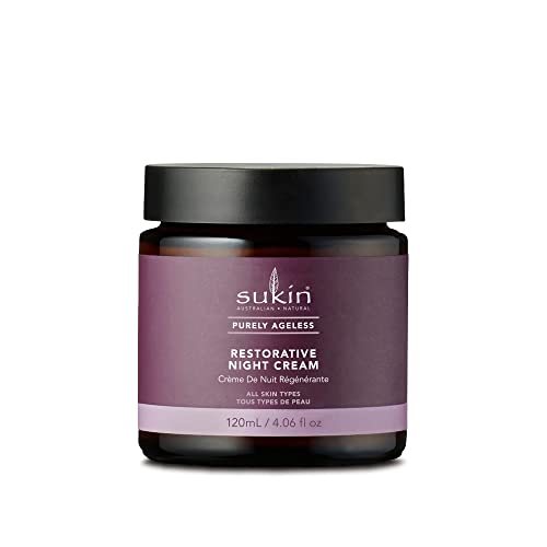 Sukin Restorative Night Cream - Nourishes & Firms Skin, Vegan Ingredients - 4.06 fl oz