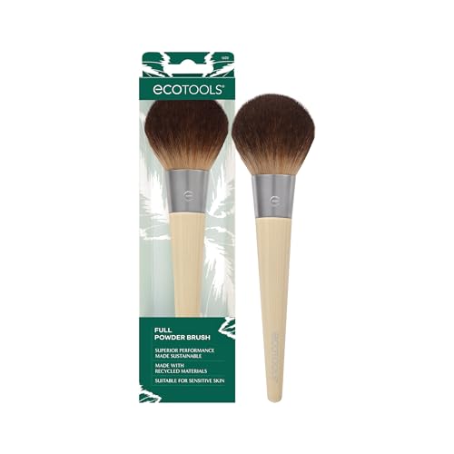 EcoTools Full Powder Brush - Fluffy Makeup Tool for Setting, Vegan & Cruelty-Free - Large Head