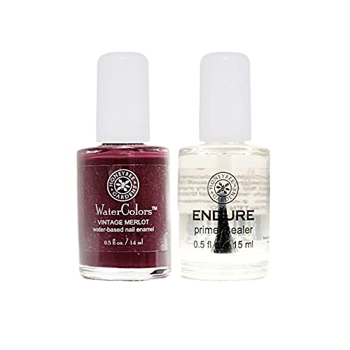 Honeybee Gardens Nail Polish Bundle - Long-Lasting, Non-Toxic, Vegan - Vintage Merlot