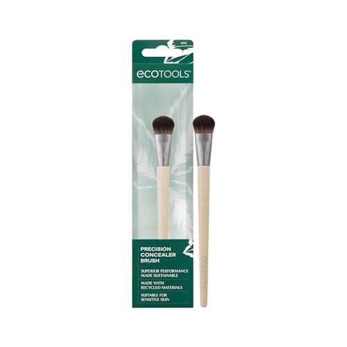 EcoTools Precision Concealer Brush - Buildable Coverage, Vegan & Cruelty-Free - Bamboo Handle