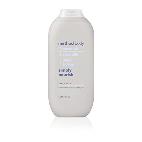 Method Body Wash - Moisturizing Coconut & Rice Milk, Paraben-Free, 65% Recycled Bottle - 18oz