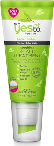 Yes To Tea Tree Scalp Treatment - Soothes Itchy Scalp, Cleanses Build Up - 3 Fl Oz