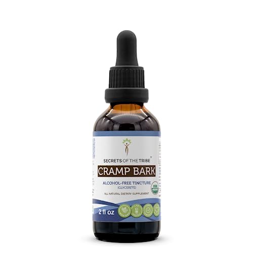 Secrets of the Tribe Cramp Bark Herbal Supplement - Organic, Alcohol-Free Extract - 2 FL OZ