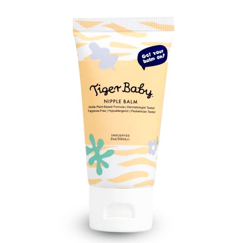 Tiger Baby Nipple Cream - Soothes & Hydrates, Plant-Based Ingredients, Fragrance-Free - 2oz