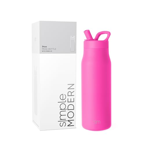 Simple Modern Reusable Water Bottle - Insulated, Leakproof, BPA-Free - 34oz, Raspberry Vibes