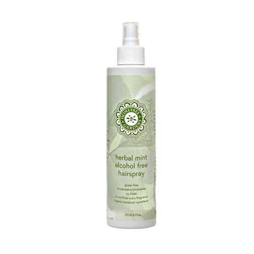 Honeybee Gardens Herbal Mint Hair Spray - Natural Hold, Nourishing Ingredients - 8oz