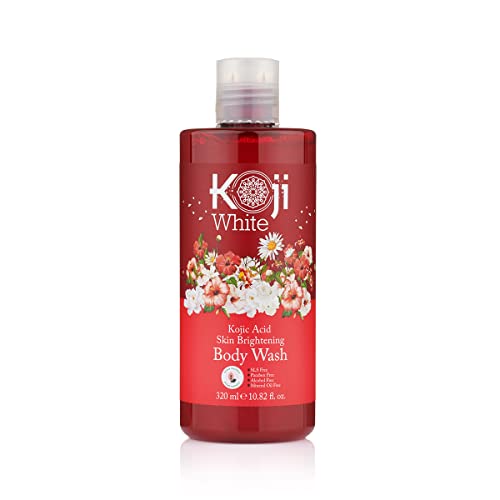 Koji White Body Wash - Brightening & Moisturizing with Flower Extracts, Vegan - 10.82 Fl oz