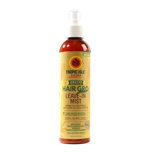 Tropic Isle Living Hair Gro Leave-In Mist - Detangles, Nourishes, Plant-Based - 8oz