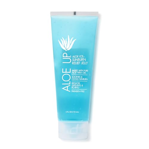 ALOUP Aloe Ice After Sun Gel - 96.6% Pure Aloe Vera, Alcohol-Free, Reef Safe - 4 Oz