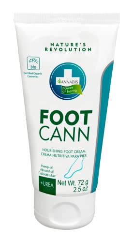 Annabis FOOTCANN Organic Foot Cream - Moisturizes, Protects, Odor Eliminator - 2.5oz