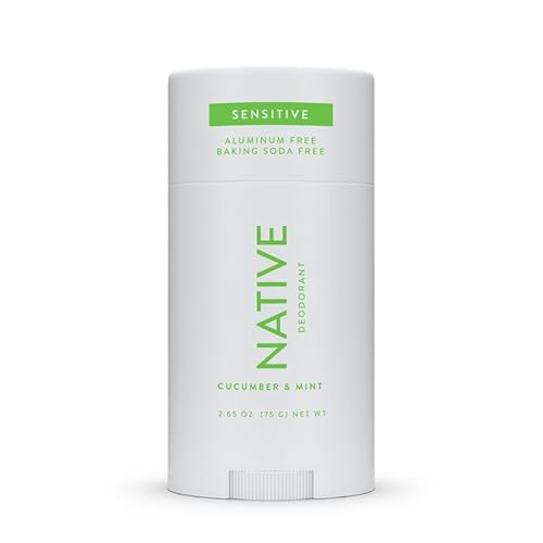 Native Sensitive Deodorant - 72-Hour Odor Control, Aluminum Free, Cucumber & Mint - 2.65oz