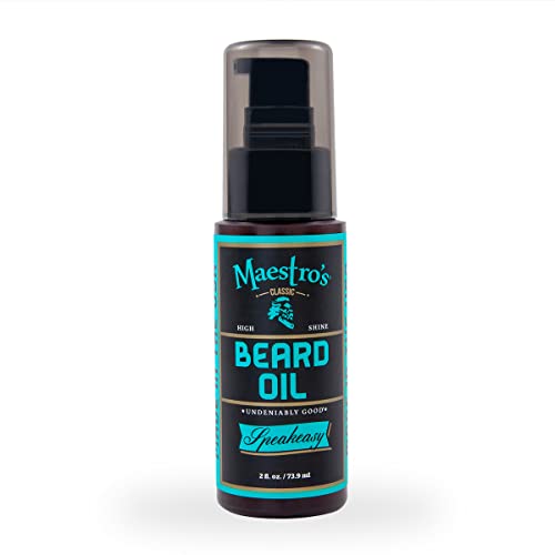 Maestro's Classic Beard Oil - Softens & Conditions, Tobacco-Vanilla Scent - 2oz