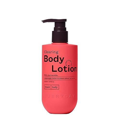 frank body Clearing Body Lotion - Hydrates & Eases Redness, Niacinamide, Mandarin Cedarwood - 250ml