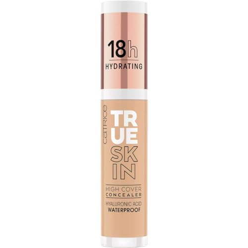 Catrice True Skin High Cover Concealer - Waterproof, Lightweight, Vegan - Warm Beige, 18hr Wear