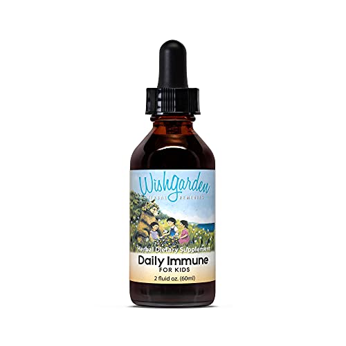 WishGarden Herbs Daily Immune Supplement - Herbal Kids' Support with Elderberry & Echinacea - 2oz