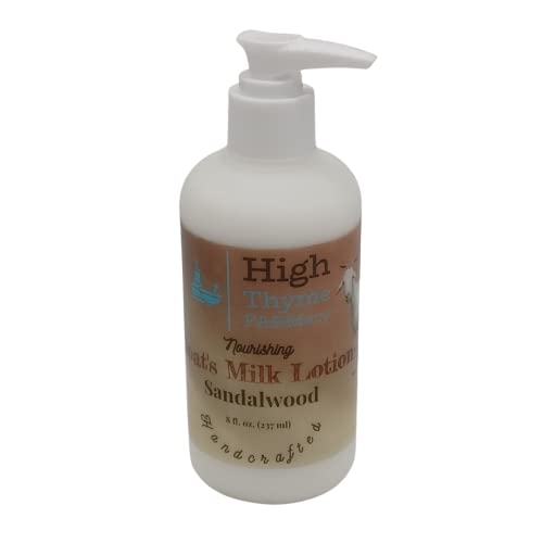 Sandalwood Goat's Milk Lotion - Intense Hydration, Non-Oily & Quick Absorption - 8oz