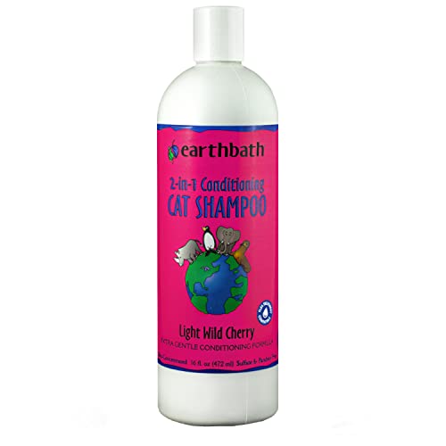 earthbath Cat Conditioning Shampoo - Softens & Deodorizes with Organic Cherry - 16oz