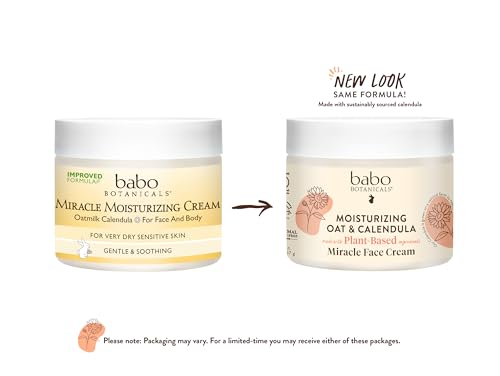 Babo Botanicals Baby Moisturizing Cream - Nourishes Sensitive Skin, Vegan - 4oz