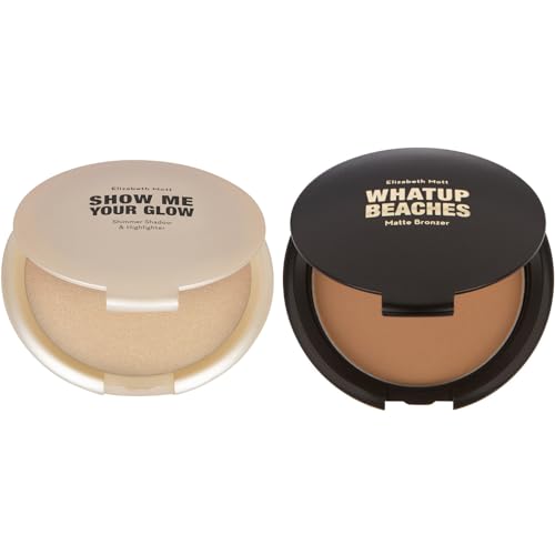 Elizabeth Mott Bronzer & Highlighter Bundle - Buildable Glow, Cruelty-Free, Paraben-Free - 0.35oz