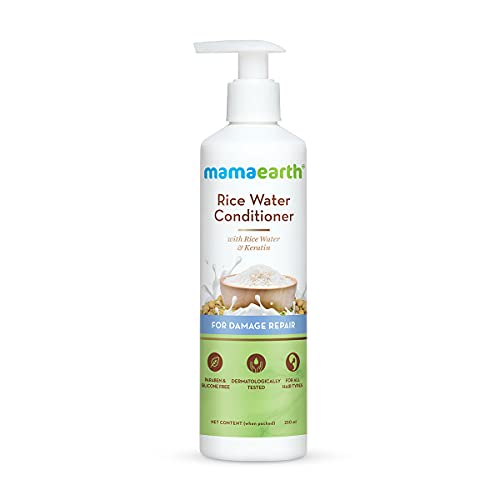 Mamaearth Rice Water Conditioner - Hydrating Formula, Reduces Split Ends & Breakage - 8.45 Fl Oz